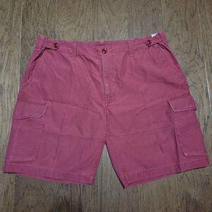 Polo Ralph Lauren Drill Khaki Cargo Chino Shorts Mens 42 Red Classic Fit Cotton